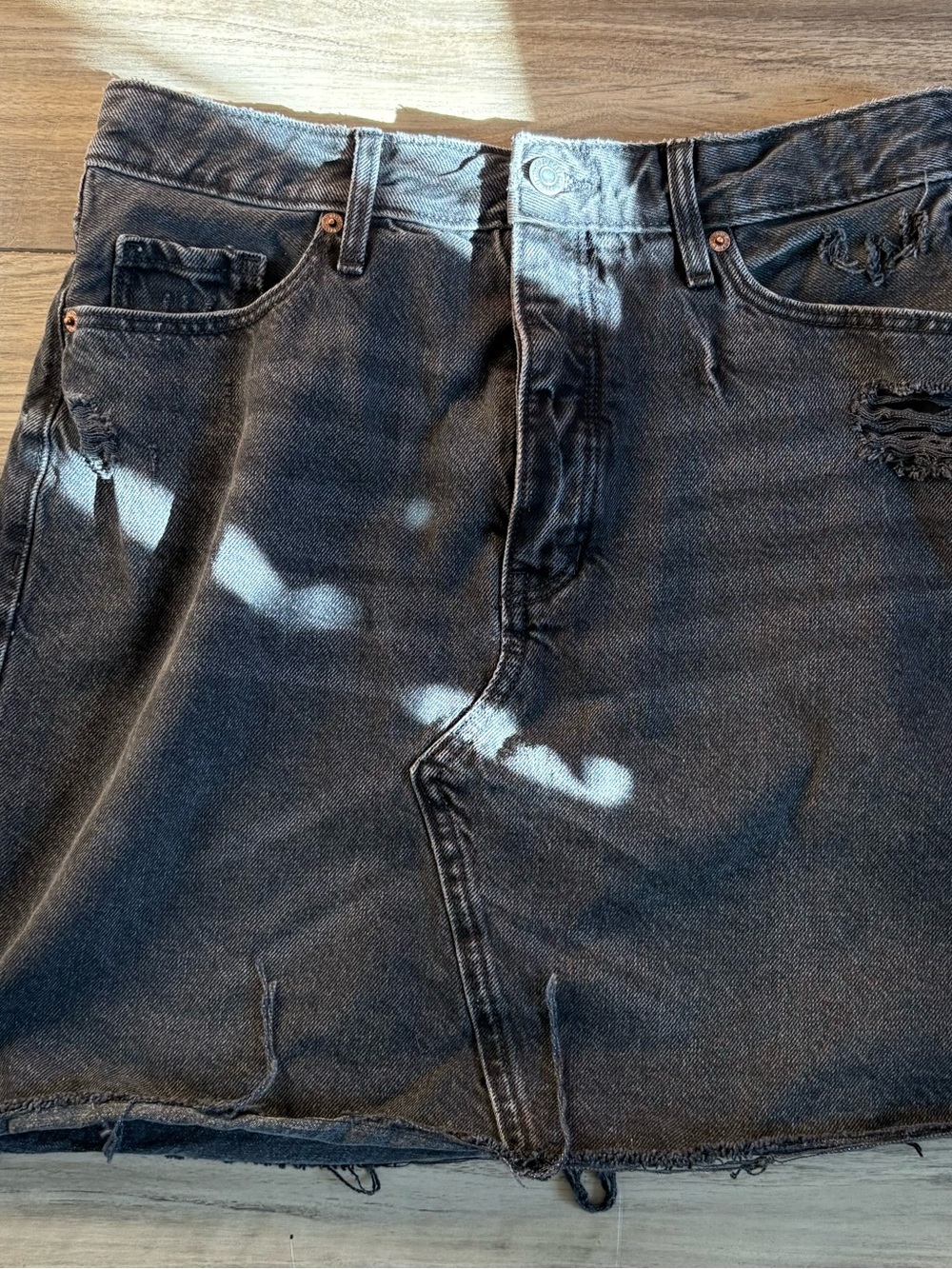 Old Navy Black Distressed Denim Shorts